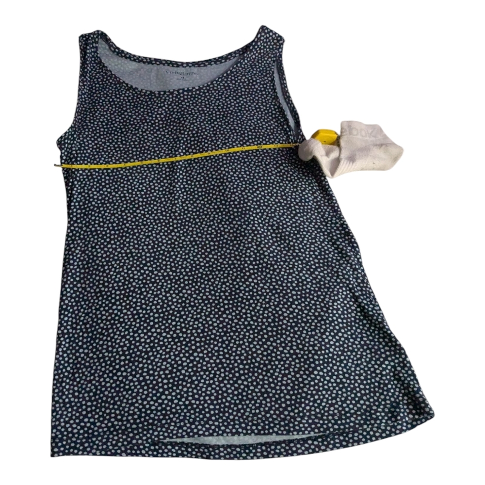 Navy Polka Dot Sleeveless Top